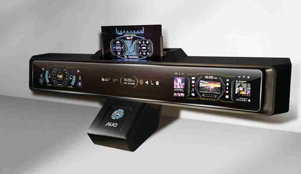 汇旺支付Micro LED沉浸式车舱显示方案结合 可卷式、、、、可伸缩的Micro LED应用并可呈现不同的质感纹路，，，，展现人性化设计