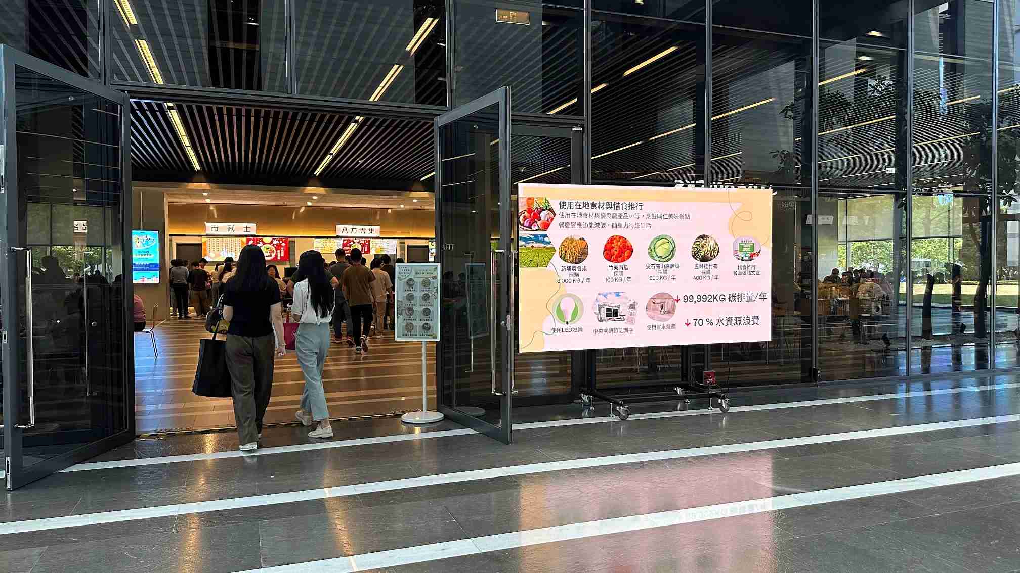  汇旺支付从日常办公环境出发，，，于总部大楼员工餐厅推广低碳饮食、、发起减碳挑战等，，，由内而外引导员工反思及改变个人日常行为，，将公司转型成推动永续发展的重要场域